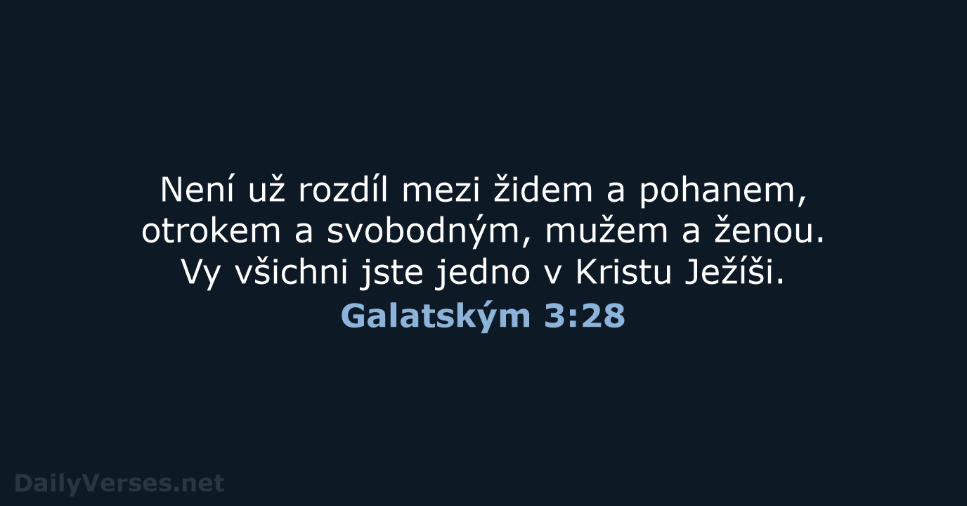 Galatským 3:28 - ČEP