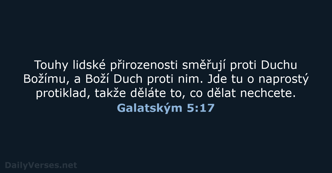 Galatským 5:17 - ČEP
