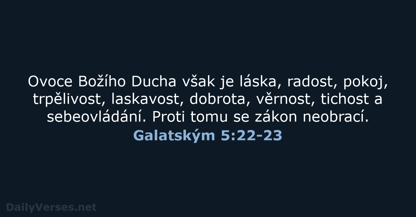 Galatským 5:22-23 - ČEP