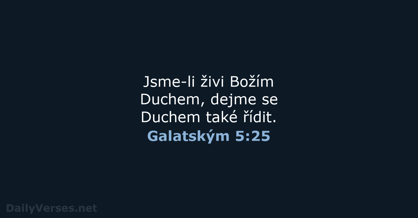 Galatským 5:25 - ČEP