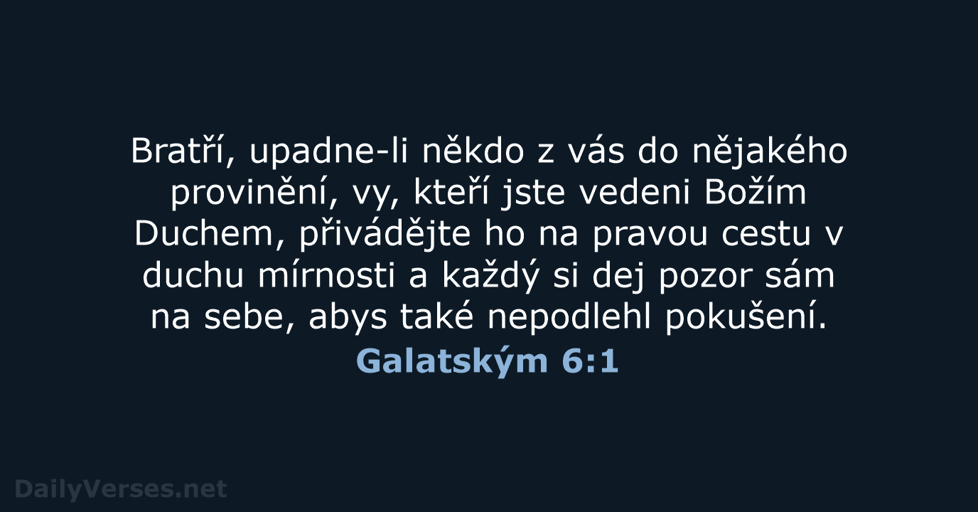 Galatským 6:1 - ČEP