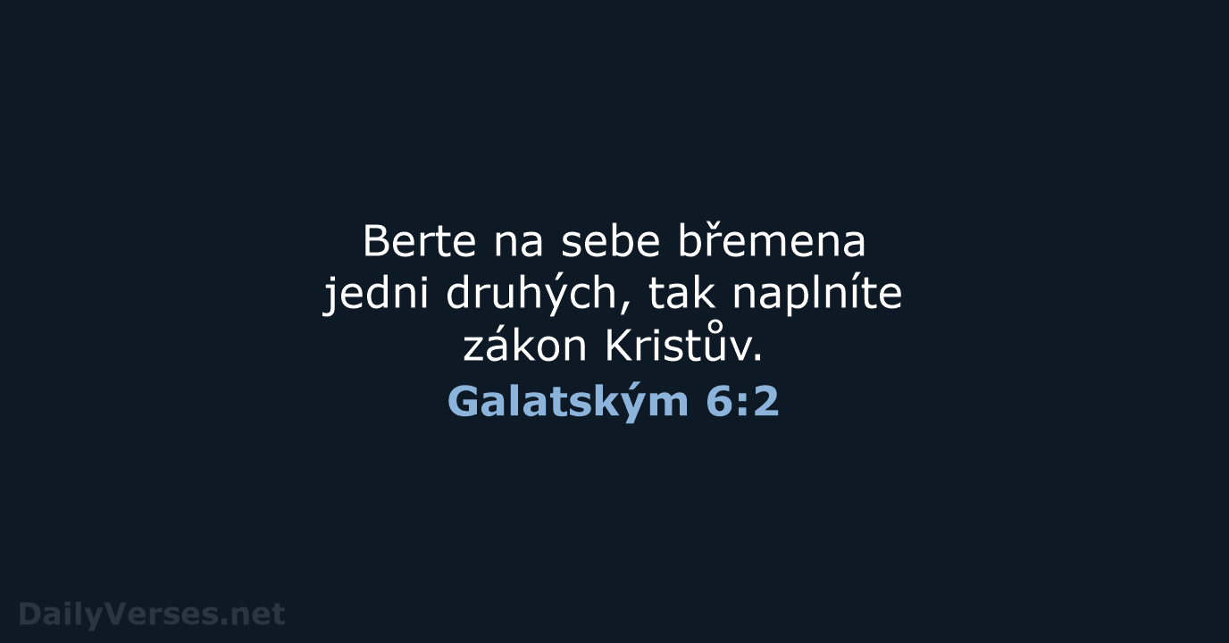 Galatským 6:2 - ČEP