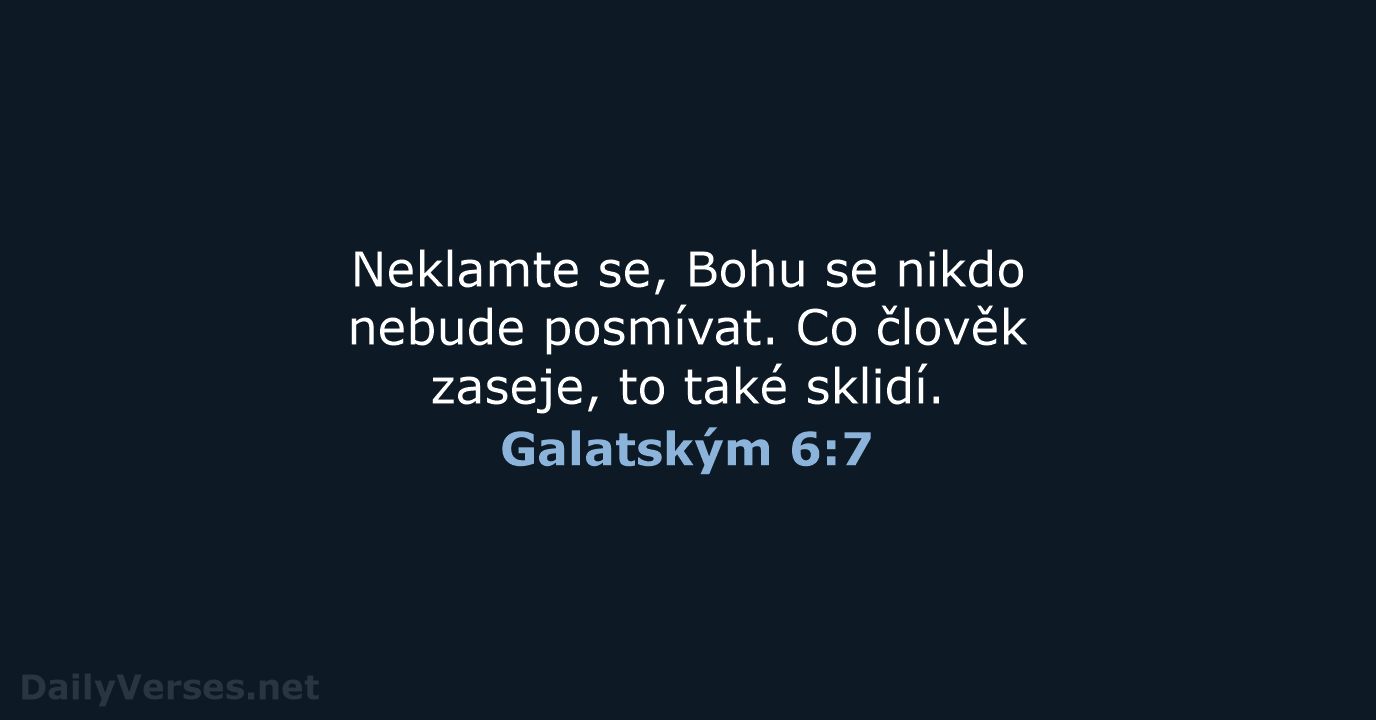 Galatským 6:7 - ČEP