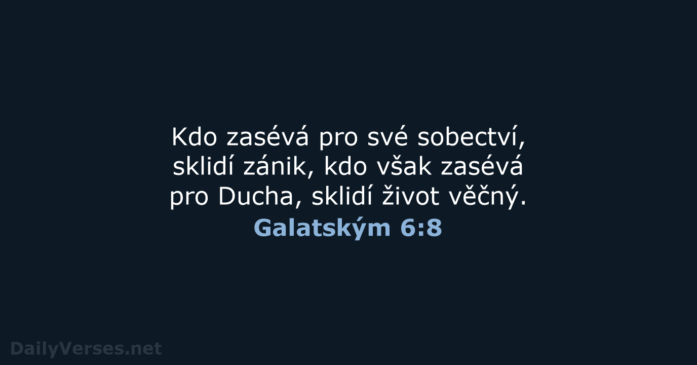 Galatským 6:8 - ČEP