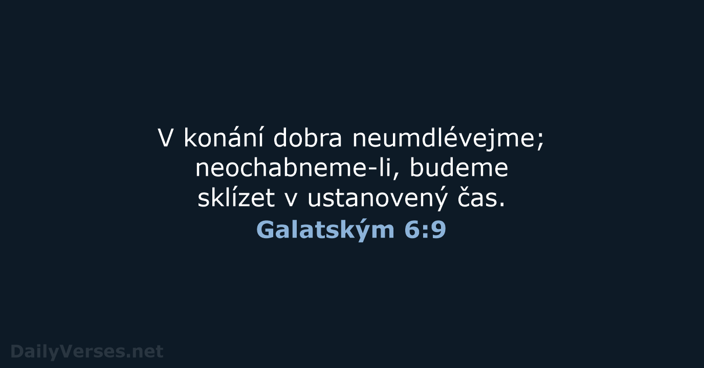 Galatským 6:9 - ČEP