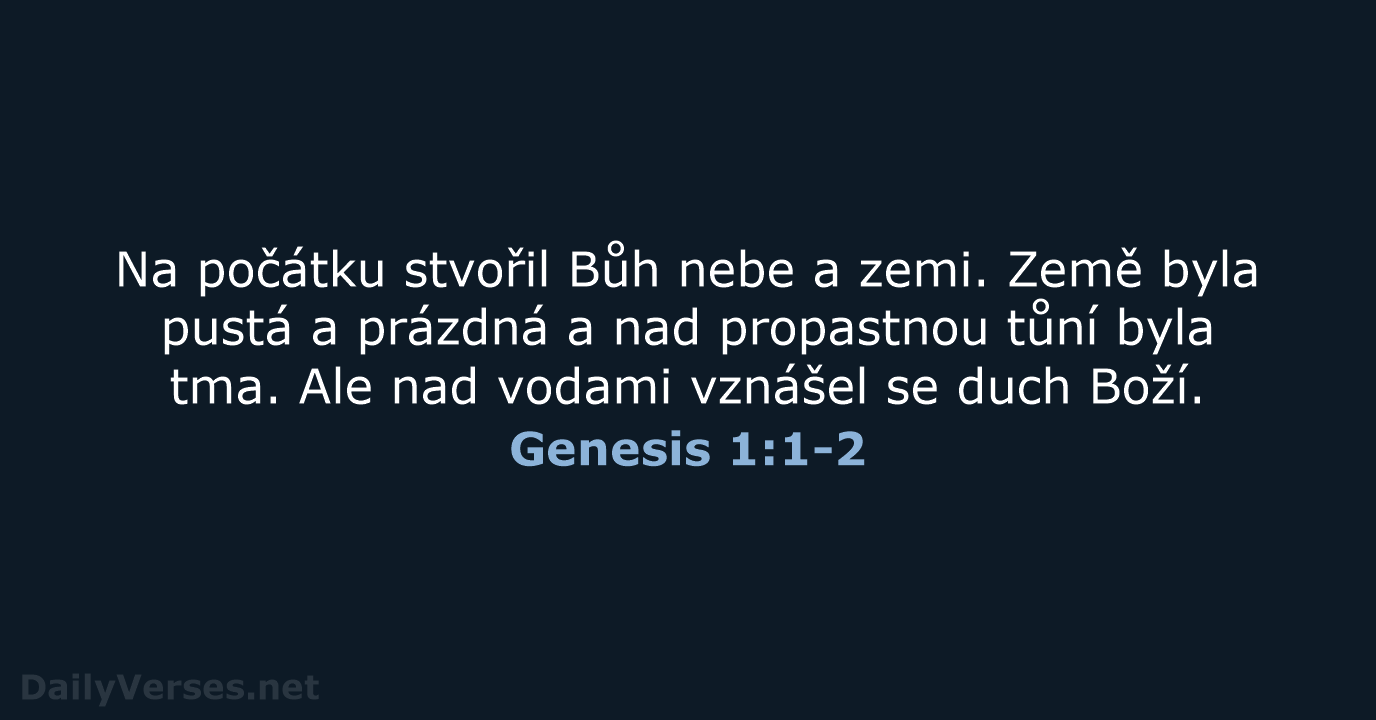 Genesis 1:1-2 - ČEP