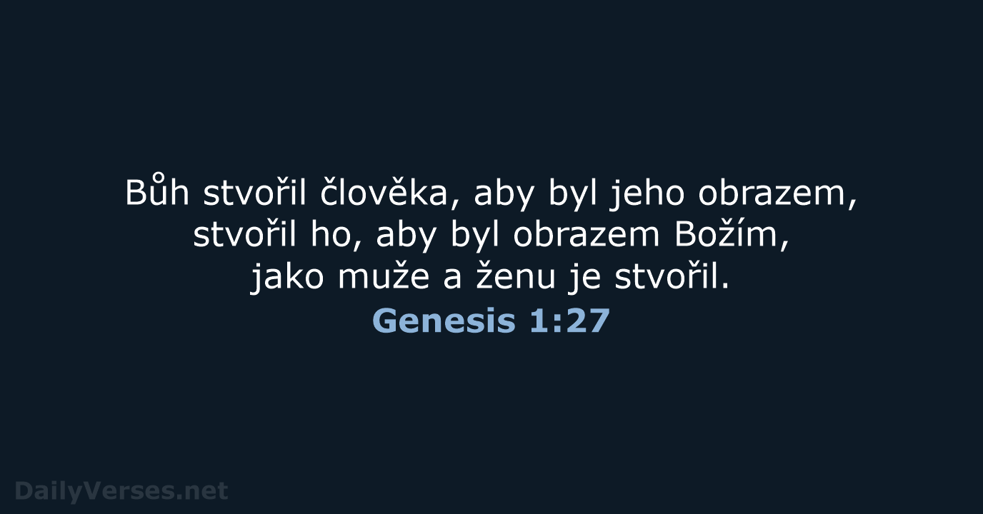 Genesis 1:27 - ČEP