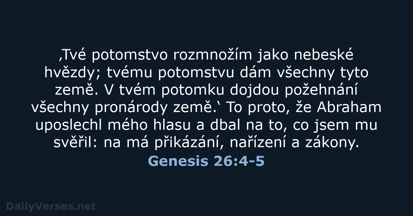 Genesis 26 4 5 Biblick Ver DailyVerses genesis-26-4-5-biblick-ver-dailyverses