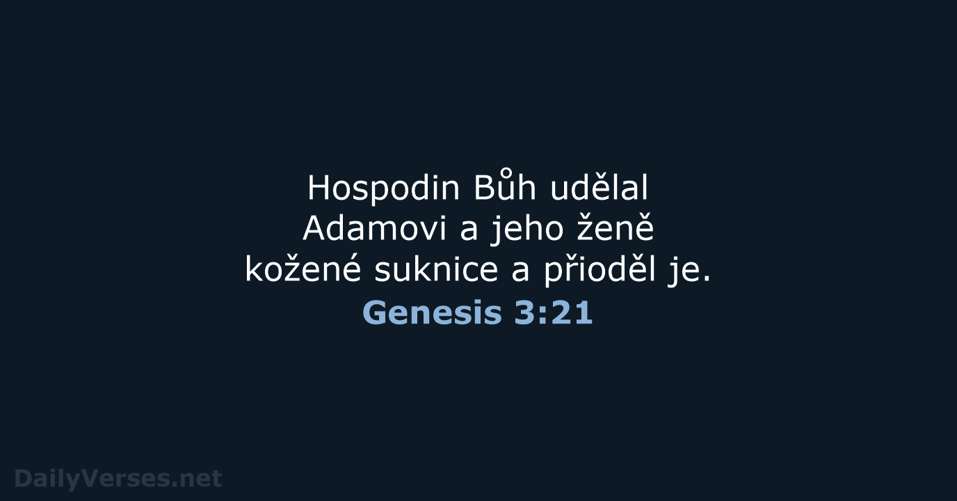 Genesis 3:21 - ČEP