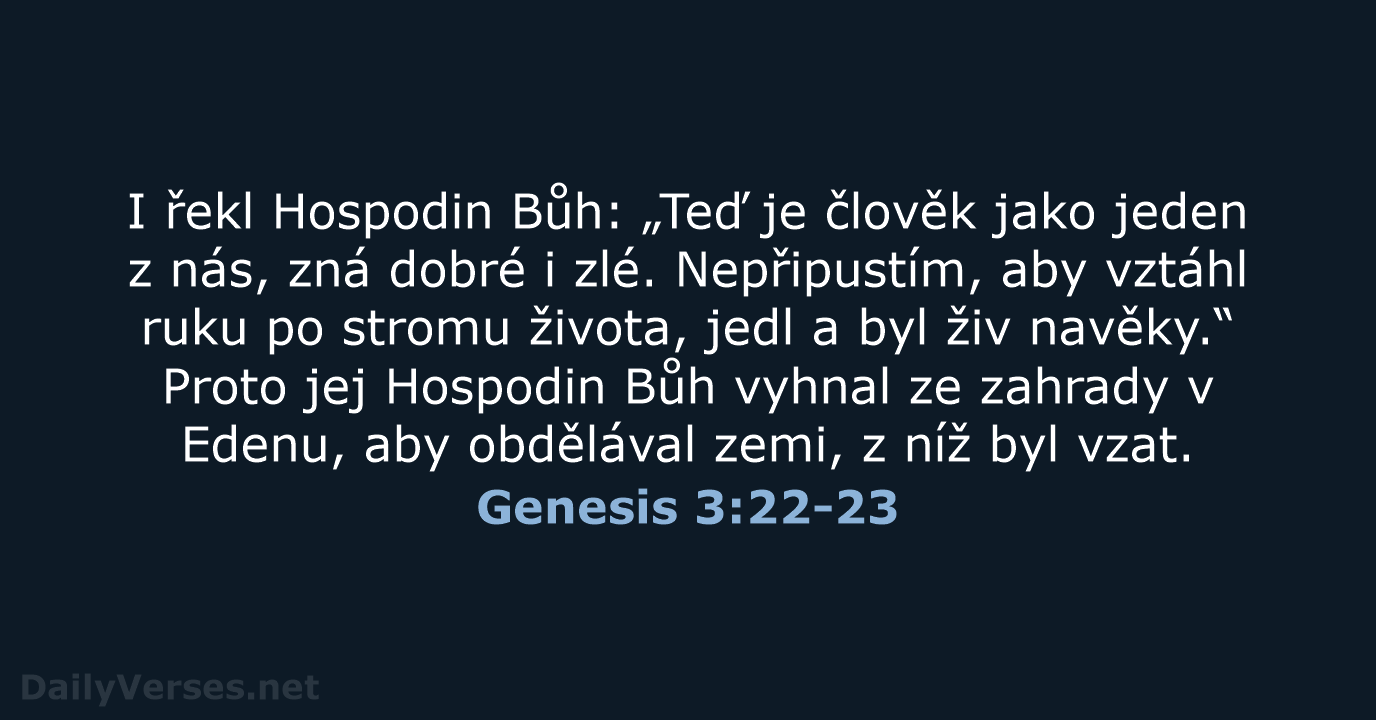 Genesis 3:22-23 - ČEP