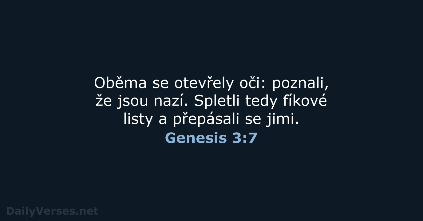 Genesis 3:7 - ČEP