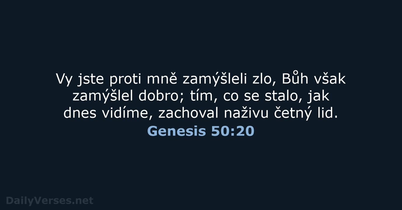 Genesis 50:20 - ČEP