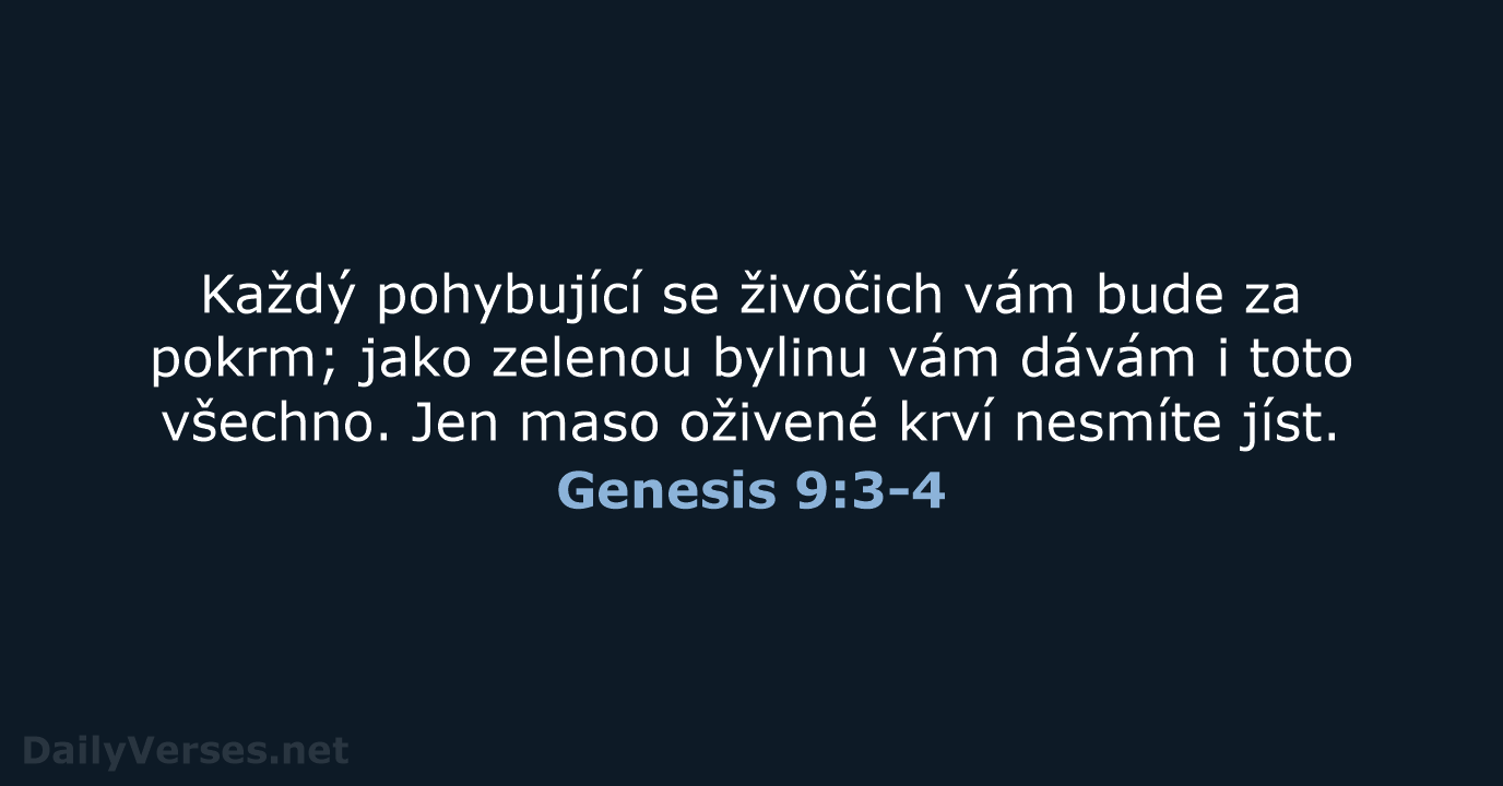 Genesis 9:3-4 - ČEP
