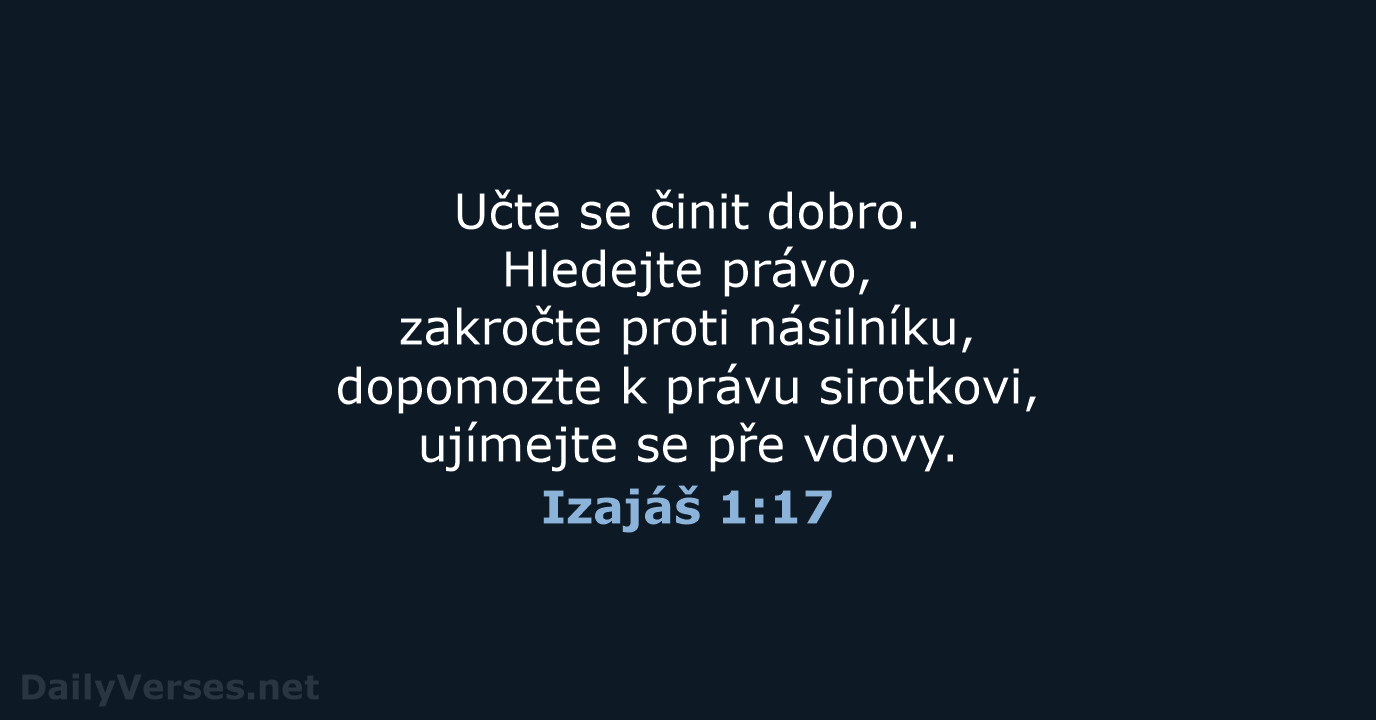 Izajáš 1:17 - ČEP