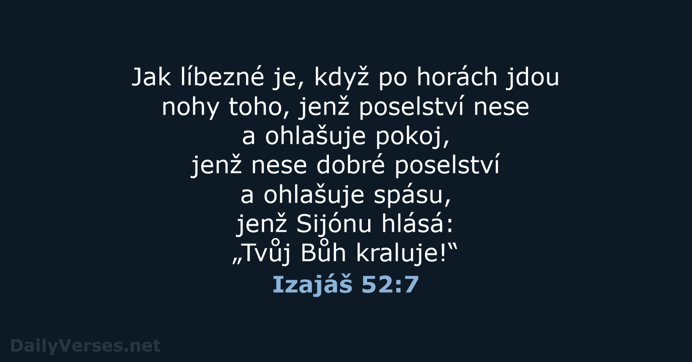 Izajáš 52:7 - ČEP