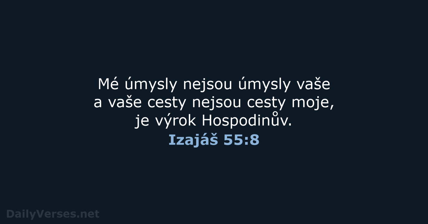 Izajáš 55:8 - ČEP