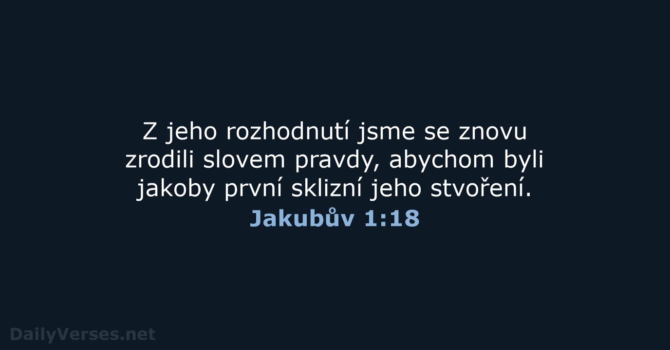 Jakubův 1:18 - ČEP
