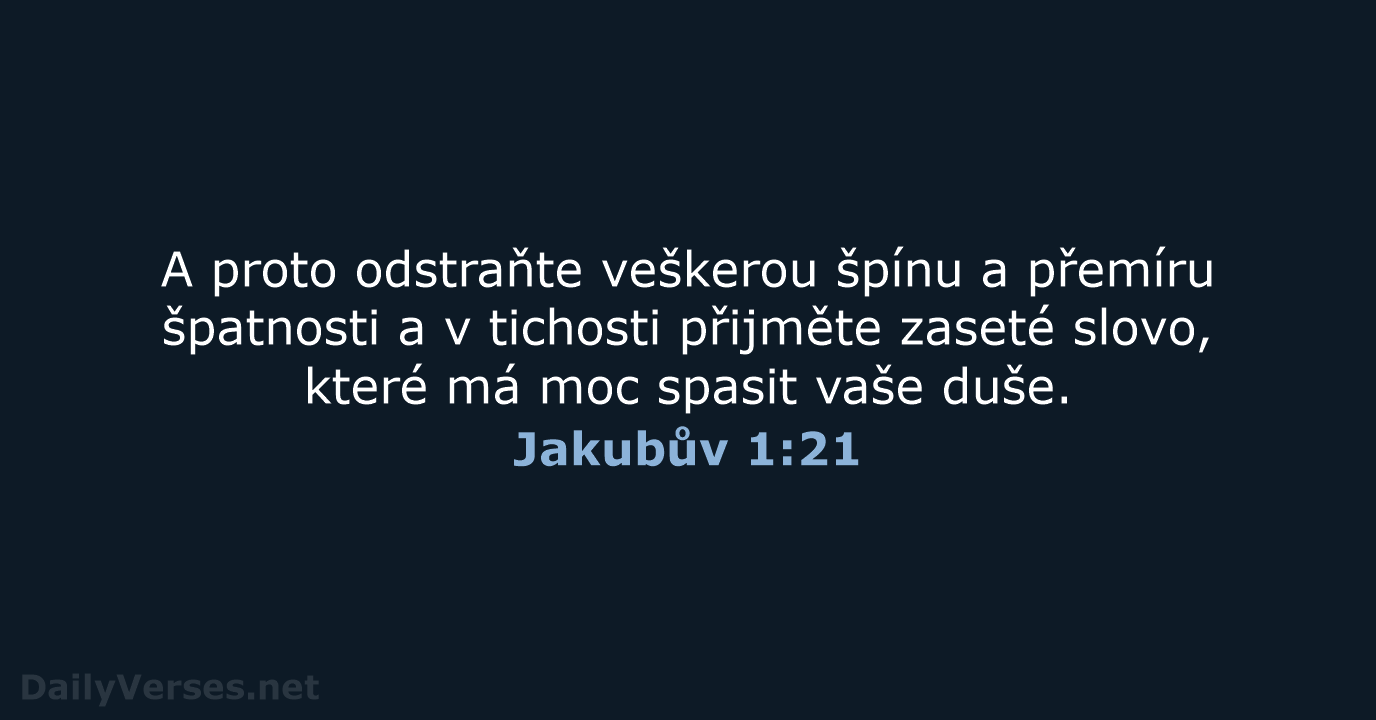 Jakubův 1:21 - ČEP