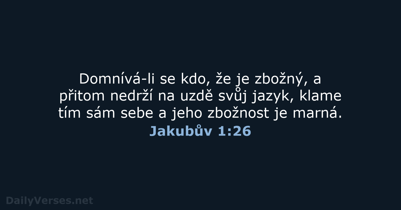 Jakubův 1:26 - ČEP