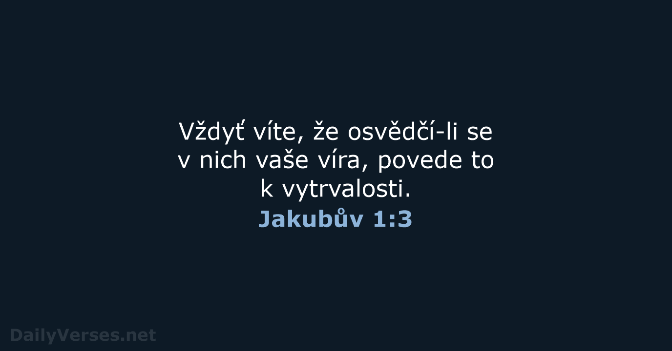 Jakubův 1:3 - ČEP