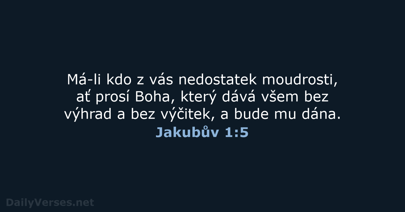 Jakubův 1:5 - ČEP