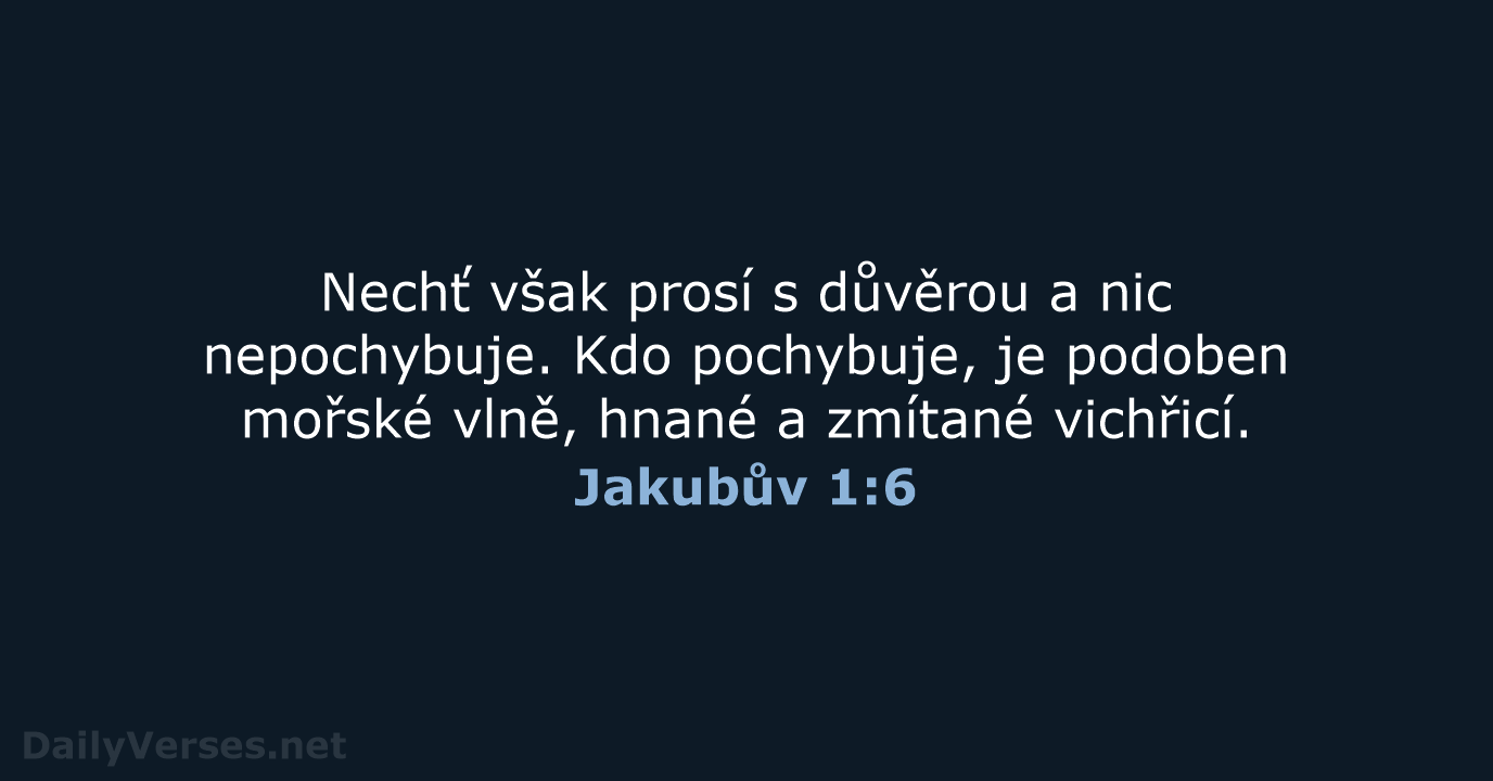 Jakubův 1:6 - ČEP