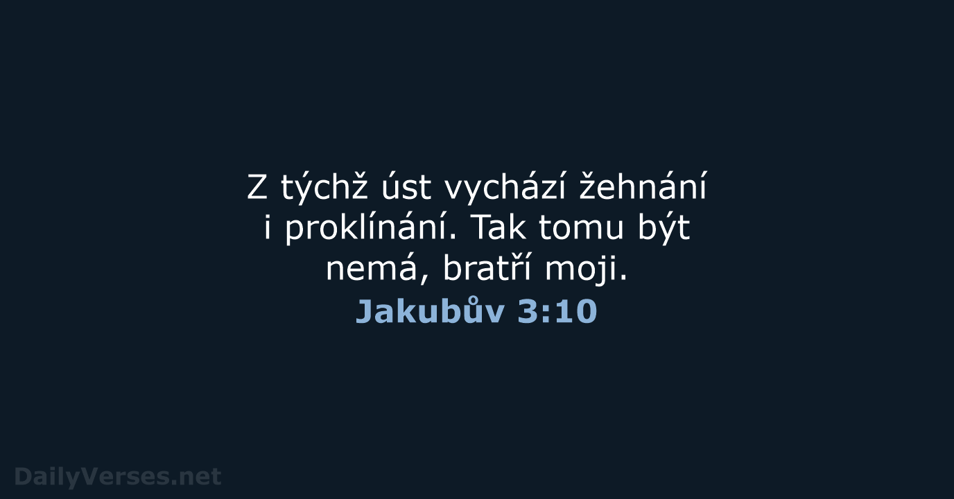 Jakubův 3:10 - ČEP