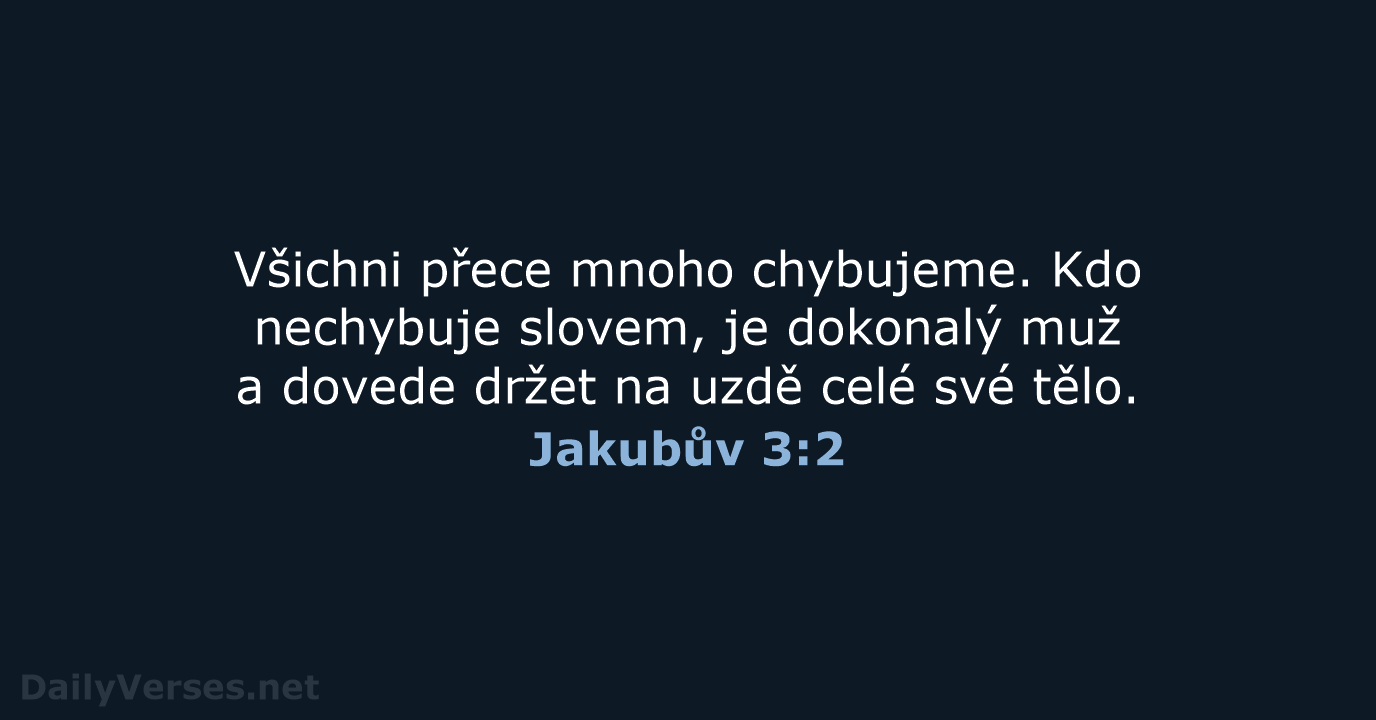 Jakubův 3:2 - ČEP