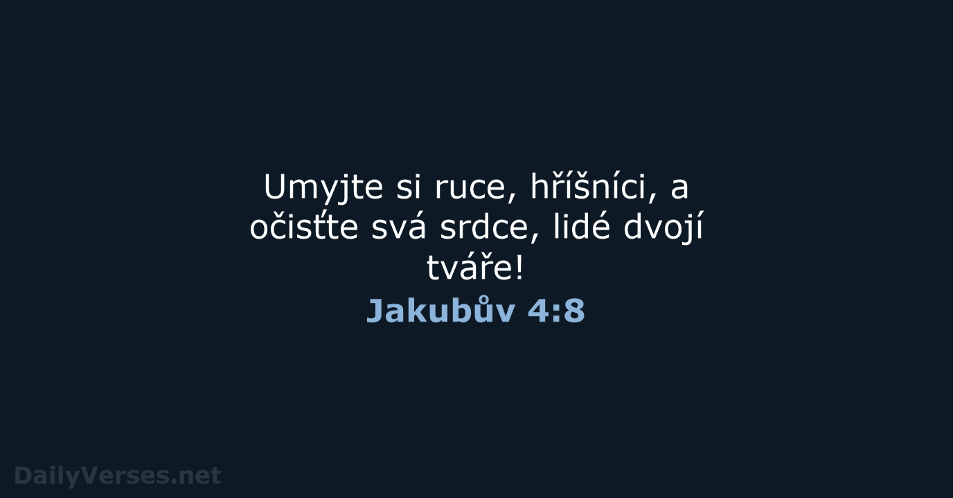 Jakubův 4:8 - ČEP
