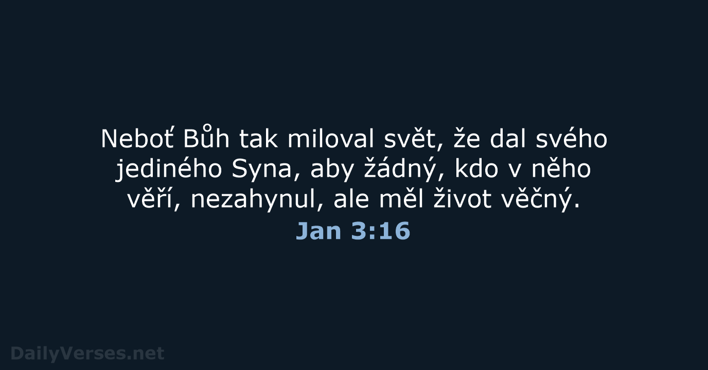 Jan 3:16 - ČEP