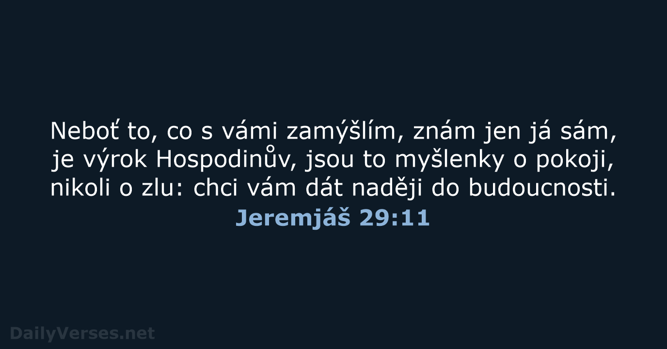 Jeremjáš 29:11 - ČEP