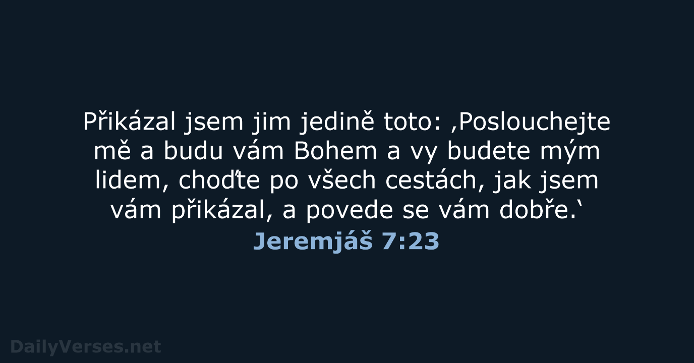 Jeremjáš 7:23 - ČEP