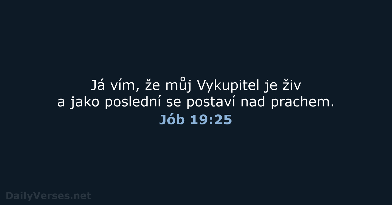 Jób 19:25 - ČEP