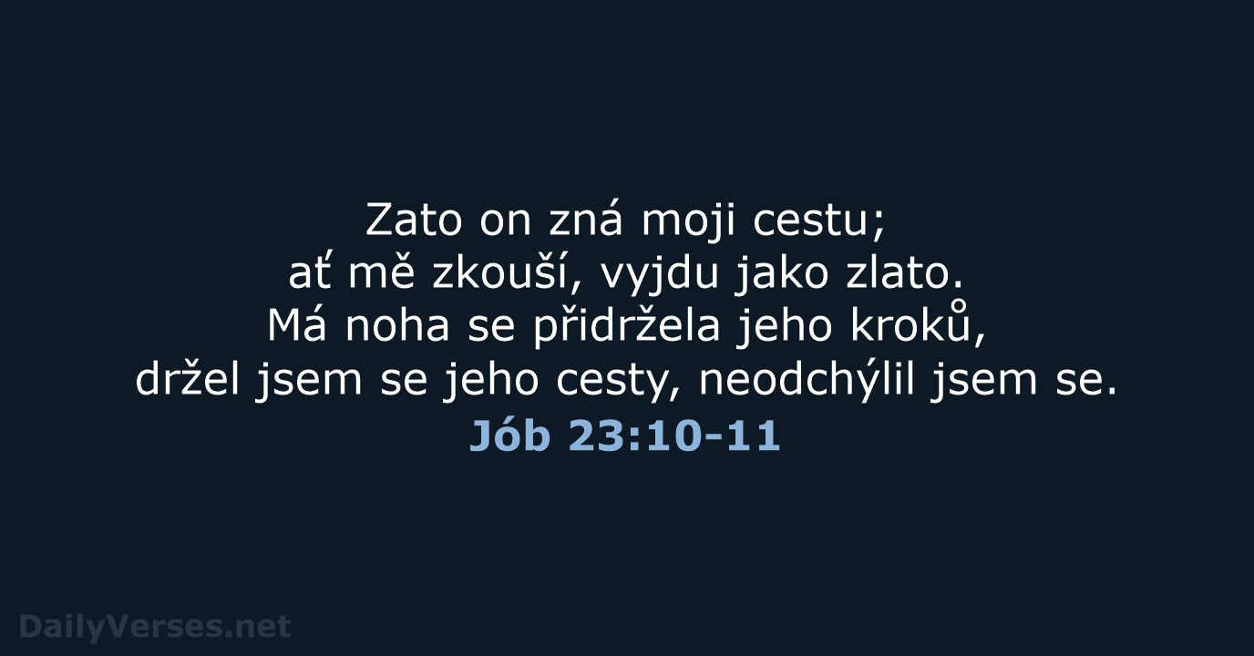 Jób 23:10-11 - ČEP