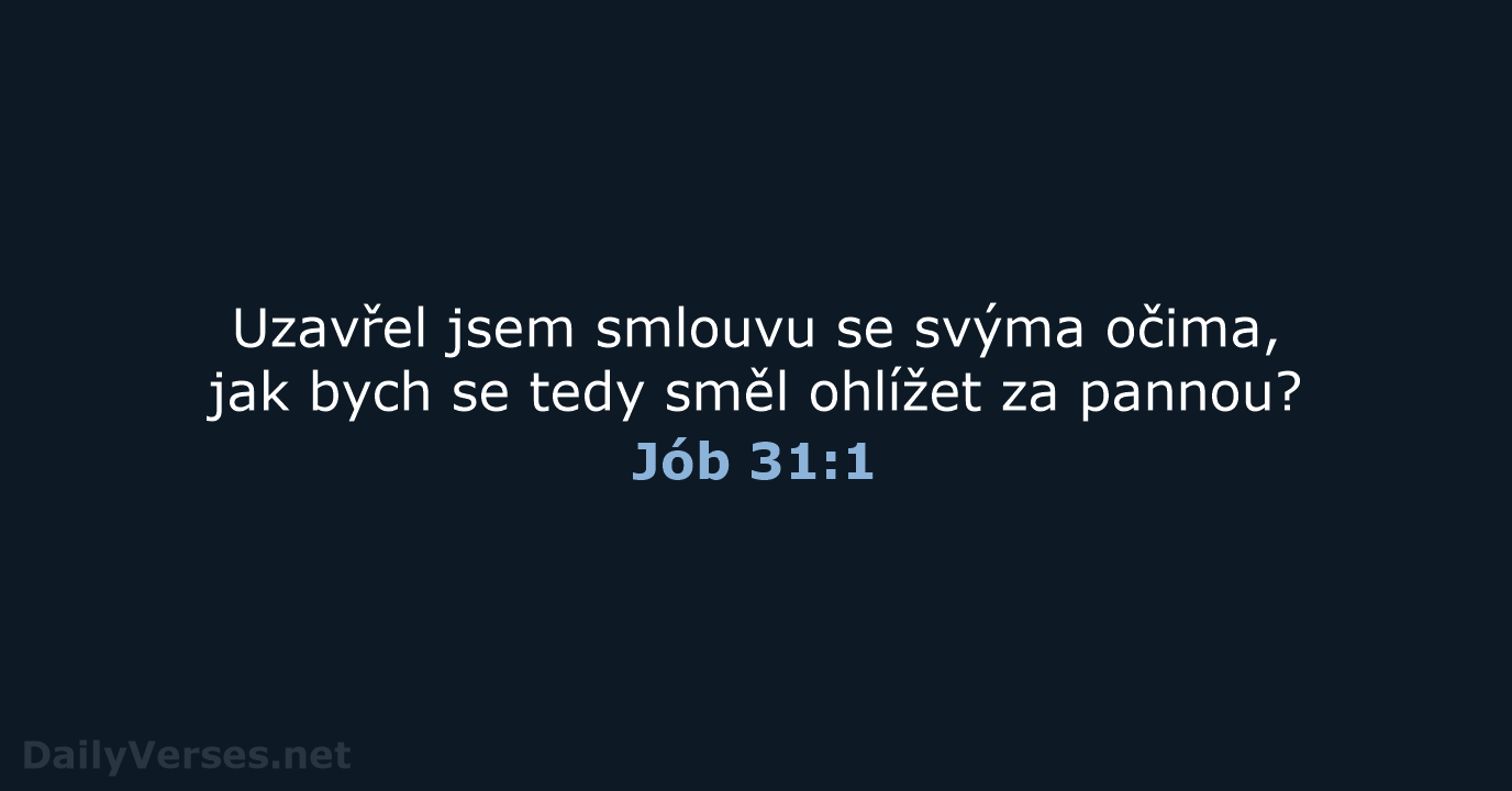 Jób 31:1 - ČEP