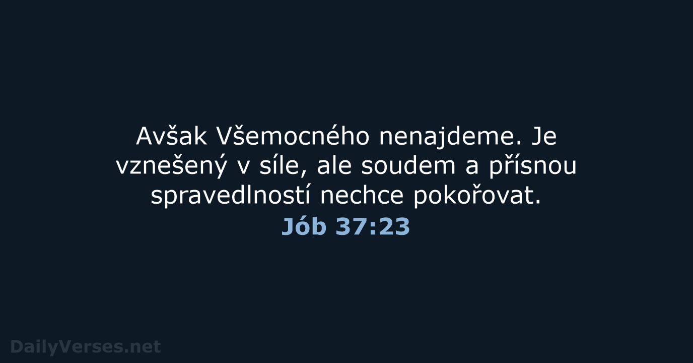 Jób 37:23 - ČEP
