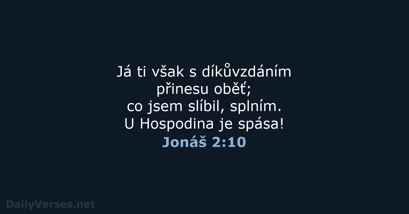 Jonáš 2:10 - ČEP
