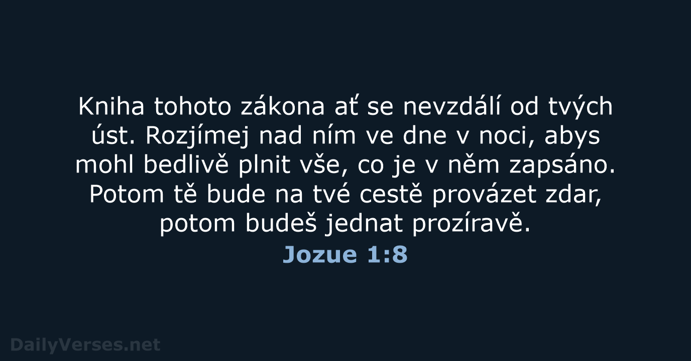 Jozue 1:8 - ČEP