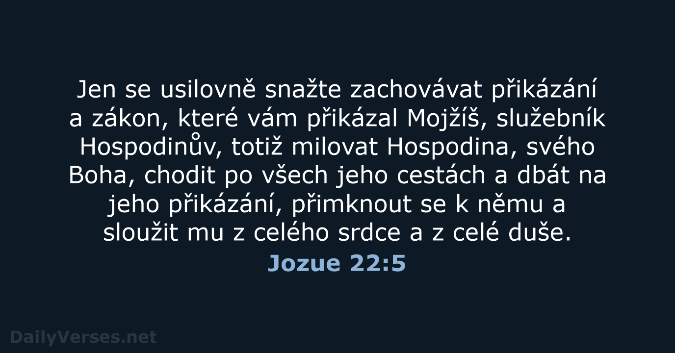 Jozue 22:5 - ČEP