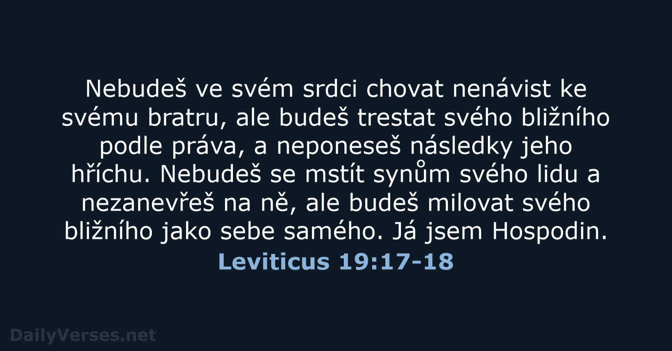 Leviticus 19:17-18 - ČEP