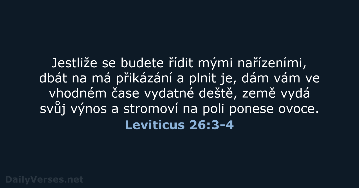 Leviticus 26:3-4 - ČEP