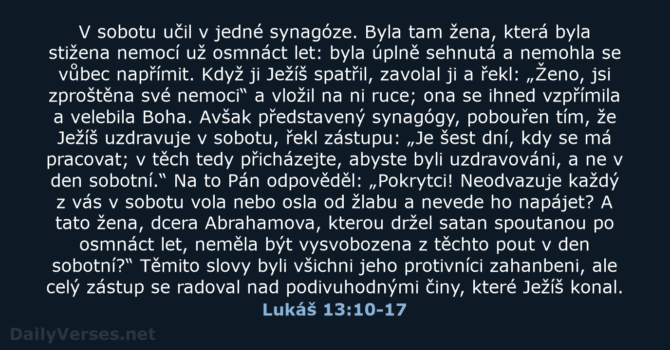 Lukáš 13:10-17 - ČEP