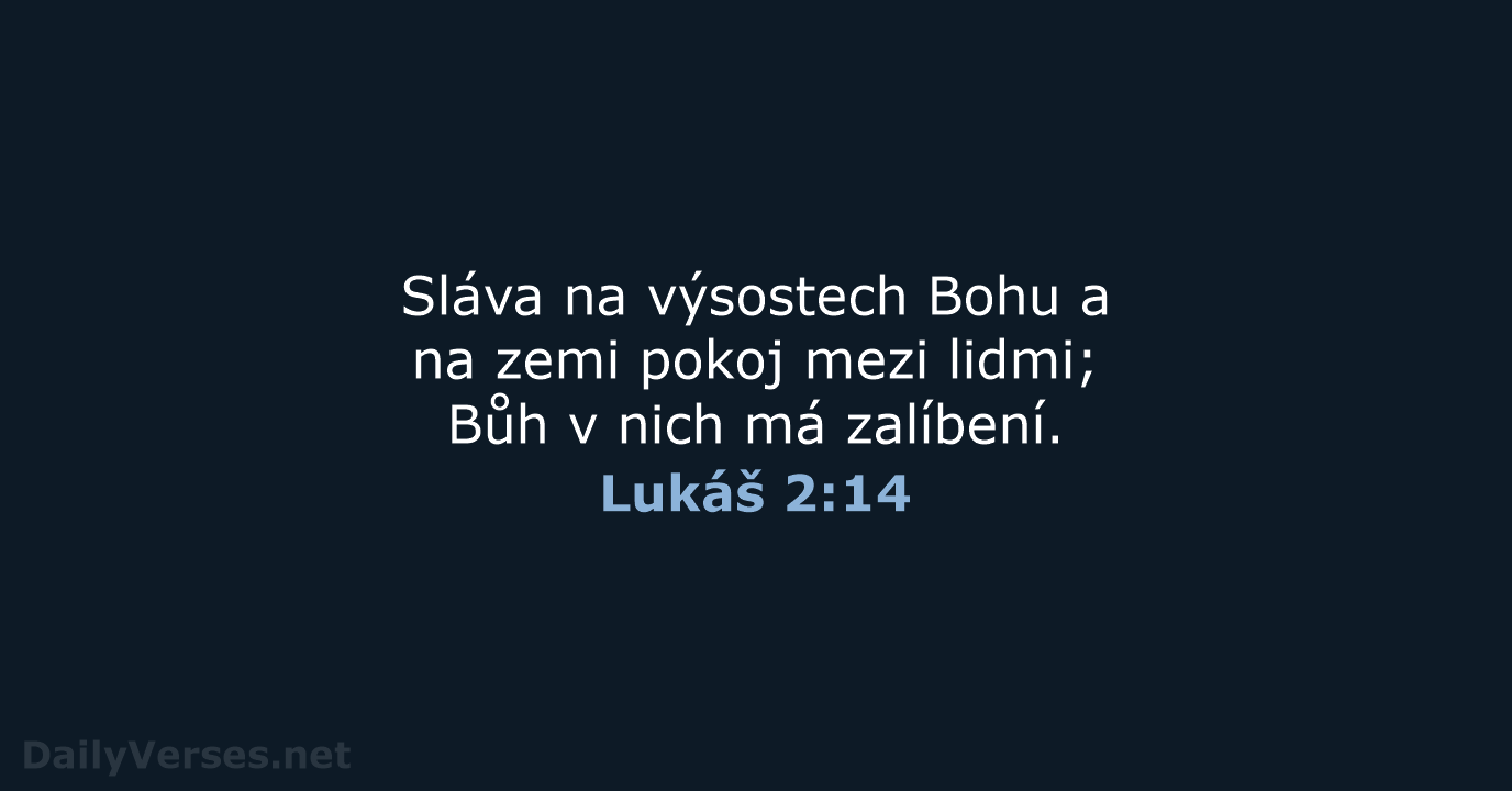 Lukáš 2:14 - ČEP