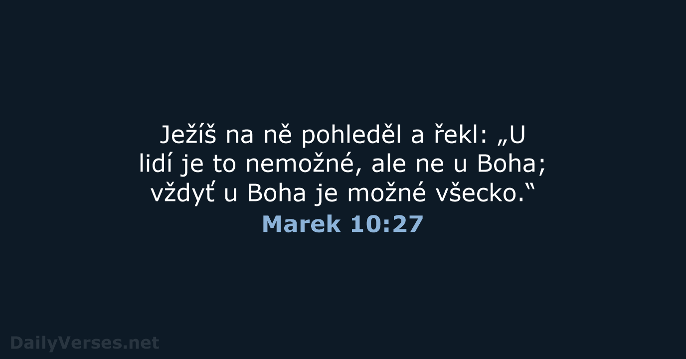 Marek 10:27 - ČEP