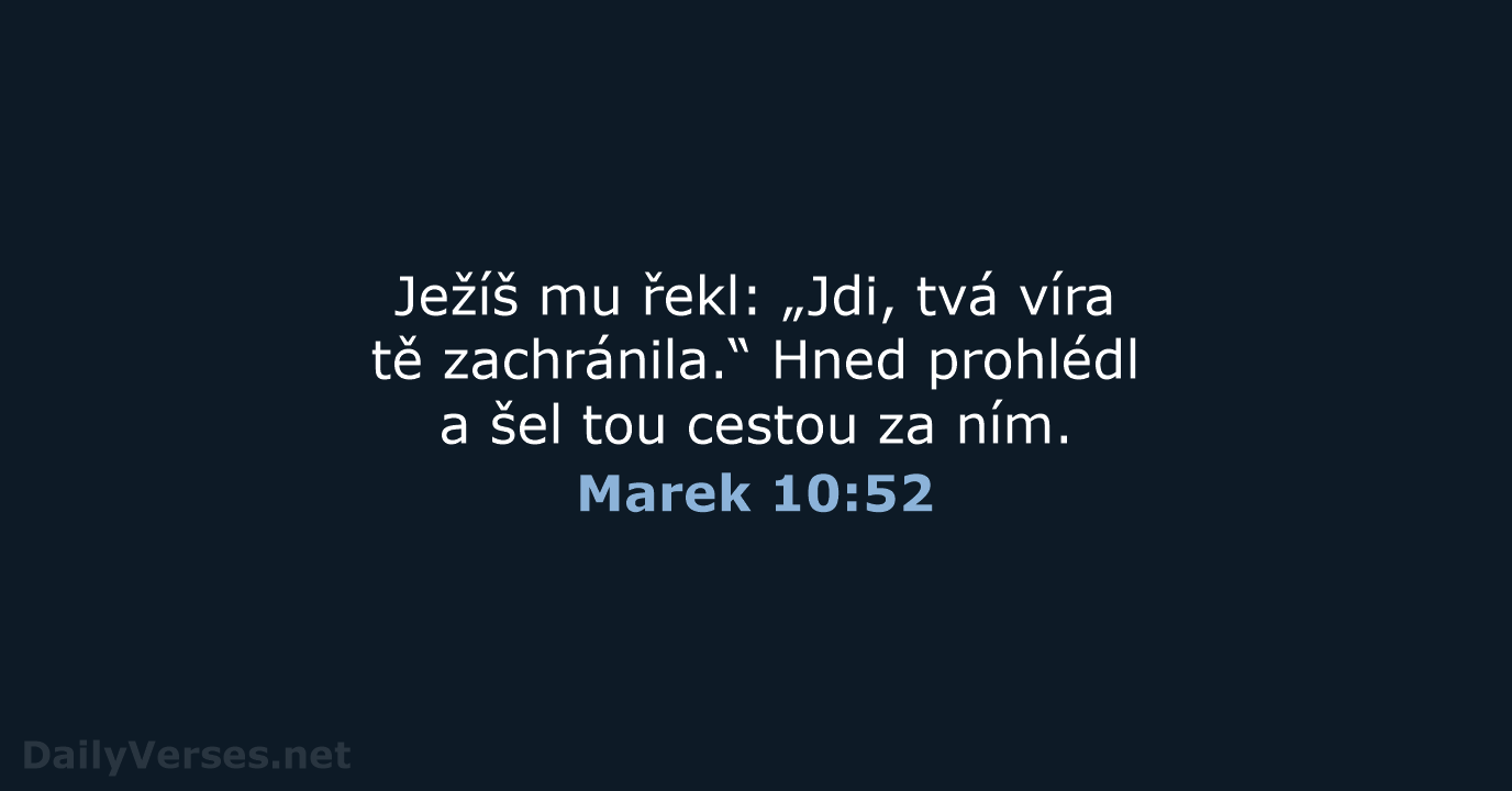 Marek 10:52 - ČEP