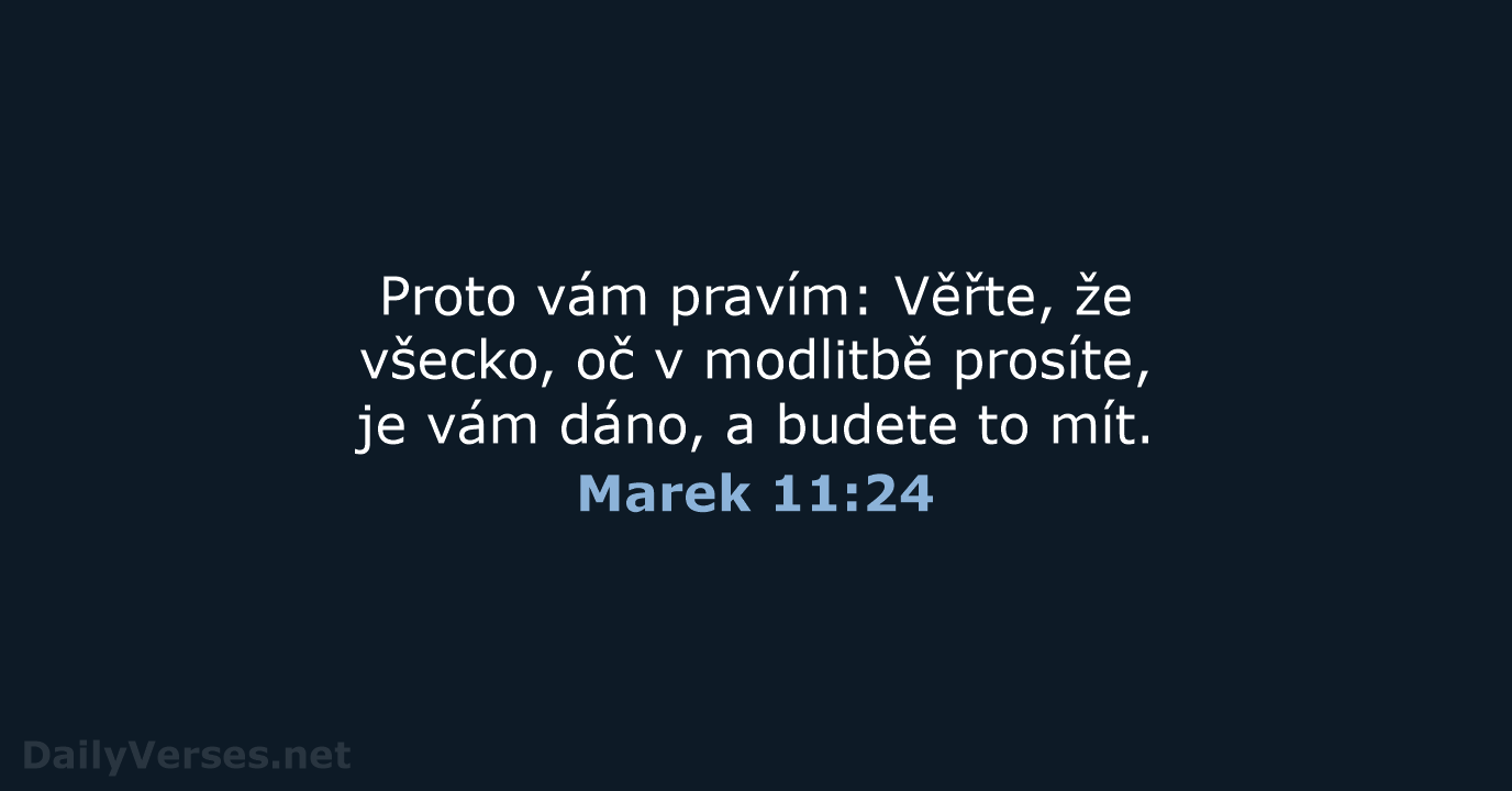 Marek 11:24 - ČEP
