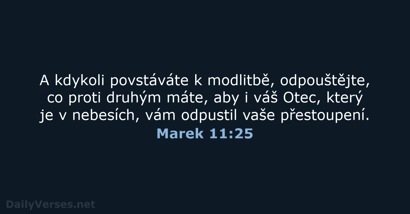 Marek 11:25 - ČEP