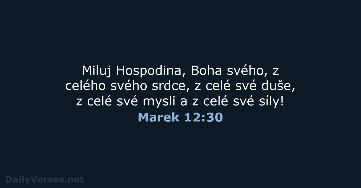 Marek 12:30 - ČEP