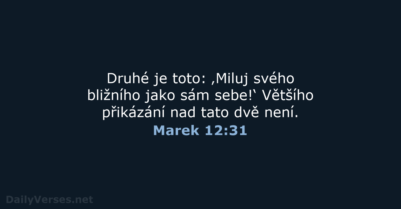 Marek 12:31 - ČEP