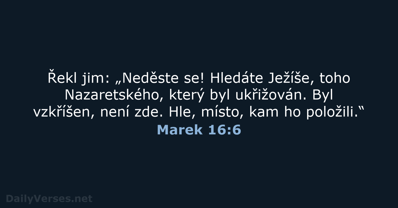 Marek 16:6 - ČEP